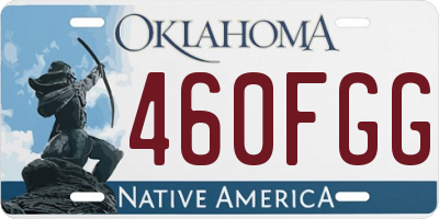OK license plate 460FGG