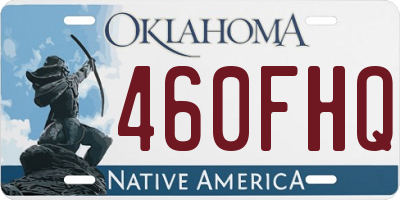 OK license plate 460FHQ