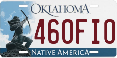 OK license plate 460FIO