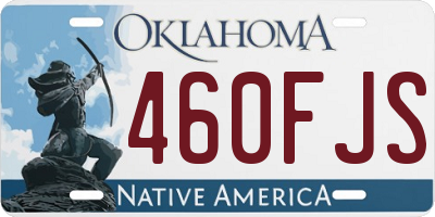 OK license plate 460FJS