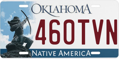OK license plate 460TVN