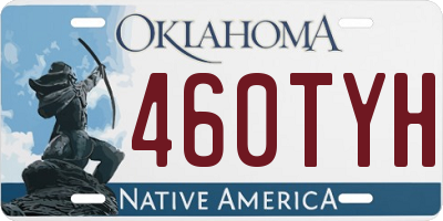 OK license plate 460TYH