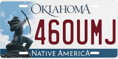 OK license plate 460UMJ