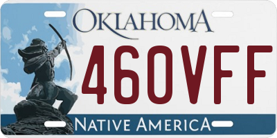 OK license plate 460VFF