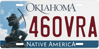 OK license plate 460VRA