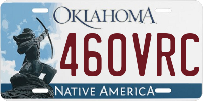 OK license plate 460VRC