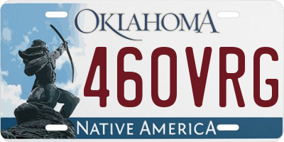 OK license plate 460VRG