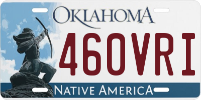 OK license plate 460VRI