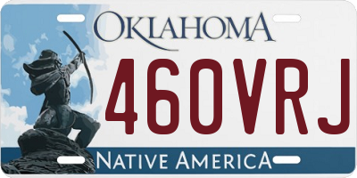 OK license plate 460VRJ