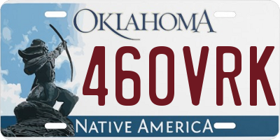 OK license plate 460VRK
