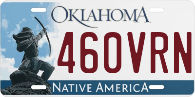 OK license plate 460VRN