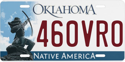OK license plate 460VRO