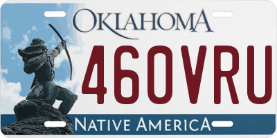 OK license plate 460VRU