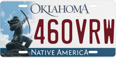 OK license plate 460VRW