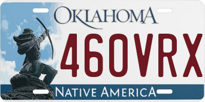 OK license plate 460VRX