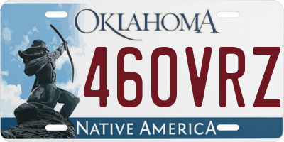 OK license plate 460VRZ