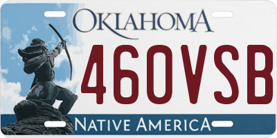 OK license plate 460VSB