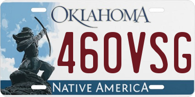 OK license plate 460VSG