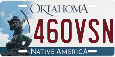 OK license plate 460VSN