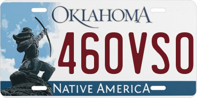 OK license plate 460VSO