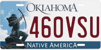 OK license plate 460VSU