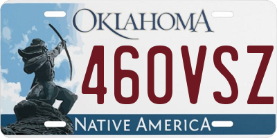 OK license plate 460VSZ