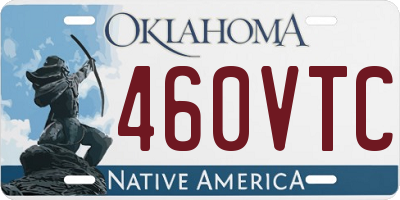 OK license plate 460VTC