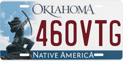 OK license plate 460VTG