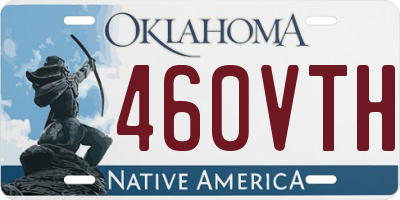 OK license plate 460VTH