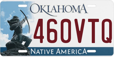 OK license plate 460VTQ