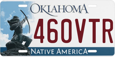 OK license plate 460VTR