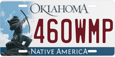 OK license plate 460WMP