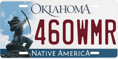 OK license plate 460WMR
