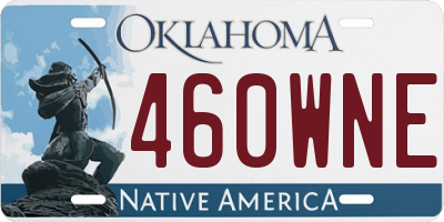 OK license plate 460WNE