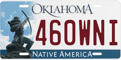OK license plate 460WNI