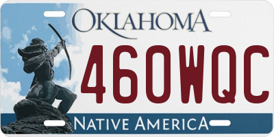 OK license plate 460WQC