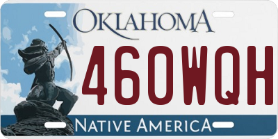OK license plate 460WQH