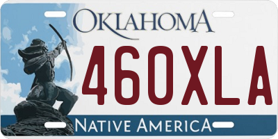 OK license plate 460XLA