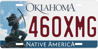 OK license plate 460XMG