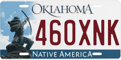 OK license plate 460XNK