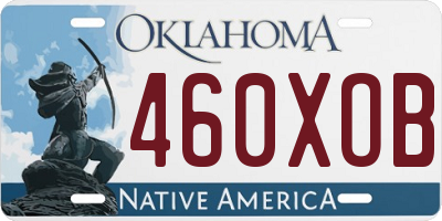 OK license plate 460XOB