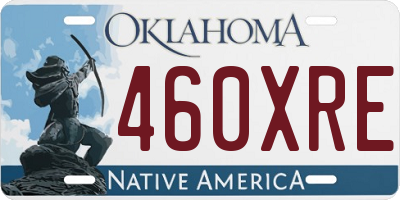 OK license plate 460XRE