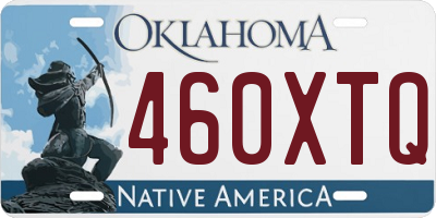OK license plate 460XTQ