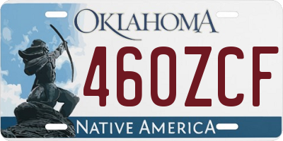 OK license plate 460ZCF