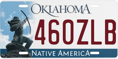 OK license plate 460ZLB