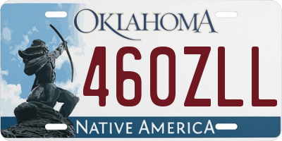 OK license plate 460ZLL