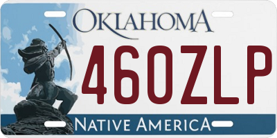 OK license plate 460ZLP