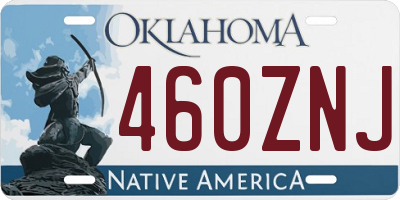 OK license plate 460ZNJ