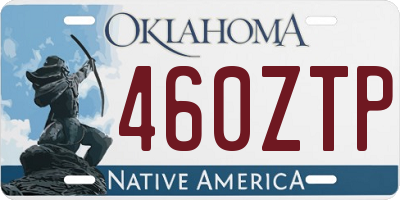 OK license plate 460ZTP
