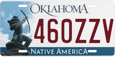 OK license plate 460ZZV